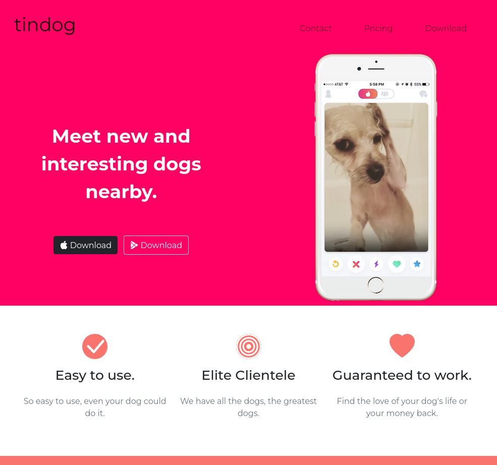 Thumbnail of Tindog Website